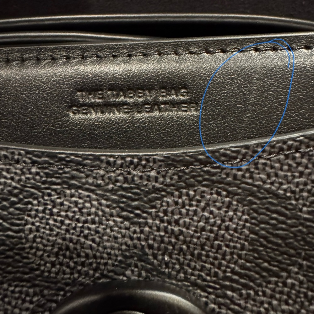 Coach Tabby Shoulder Bag 20 Black refined calf leather with signature canvas - Picture 14 of 15